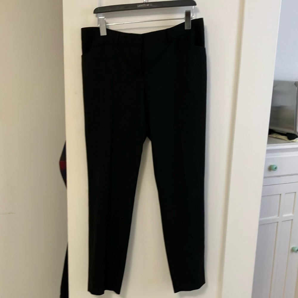 NEW! Lafayette 148 Classic Black Wool Trousers size 12